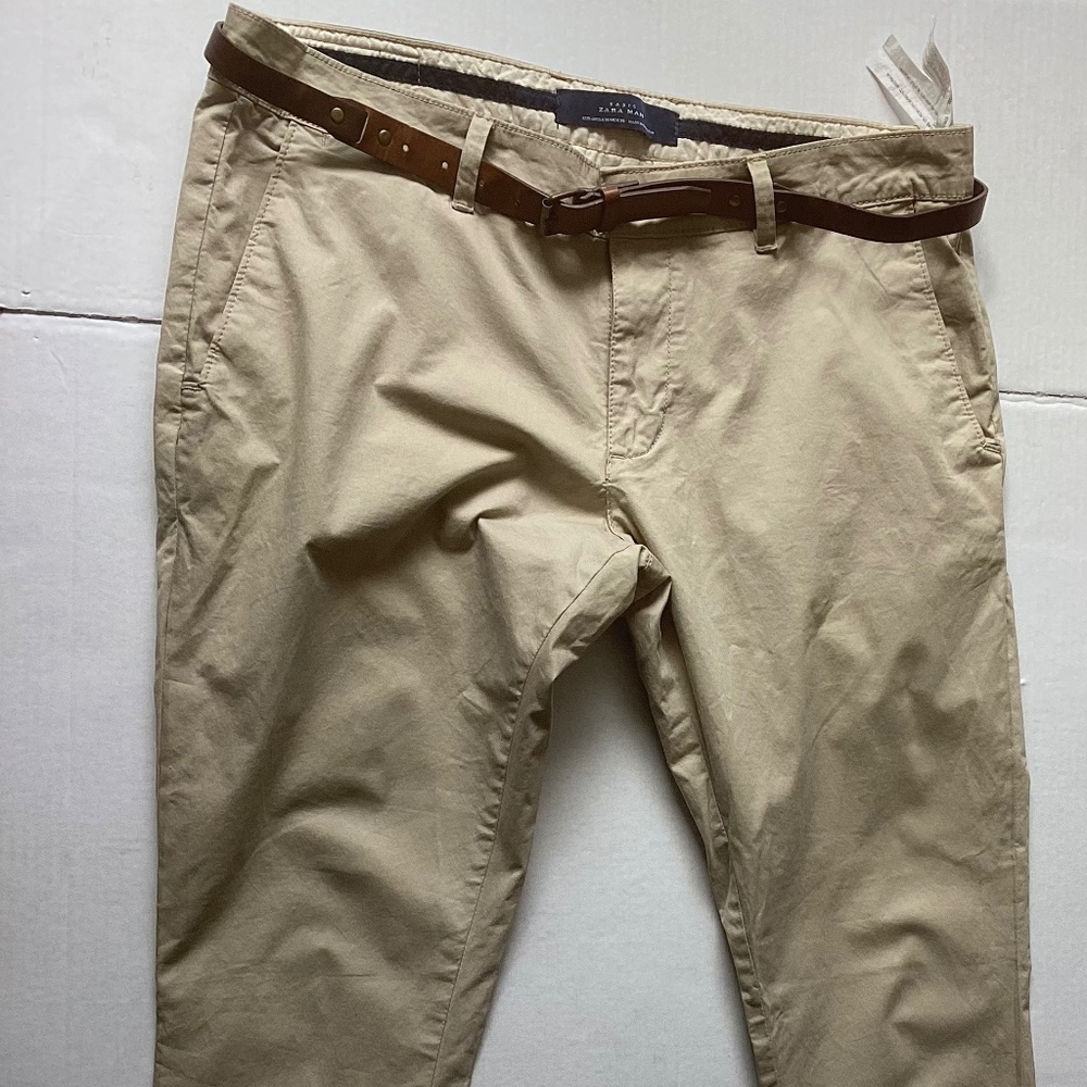 Zara Man kaki men dressy pant size 36